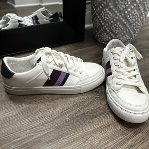 Discontinued J. CREW Striped Road Trip Sneakers Size 8.5 Worn Once